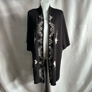 Caite embroidered poncho